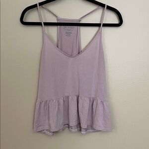 American Eagle Outfitters Soft Lavender Peplum-style Cami